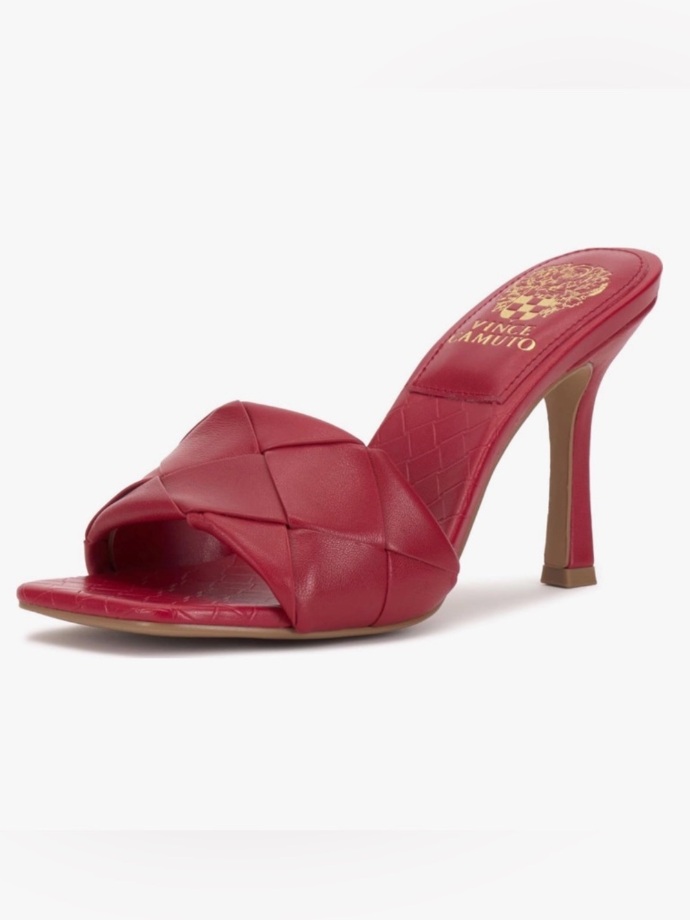 Vince Camuto NWOT Brelanie Braided Strap Sandal Red Mules Size 7 - Picture 4 of 11